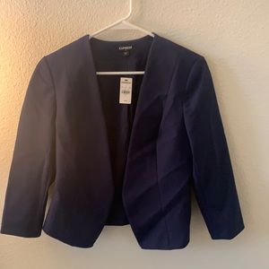 Navy Cropped Express Blazer NWT